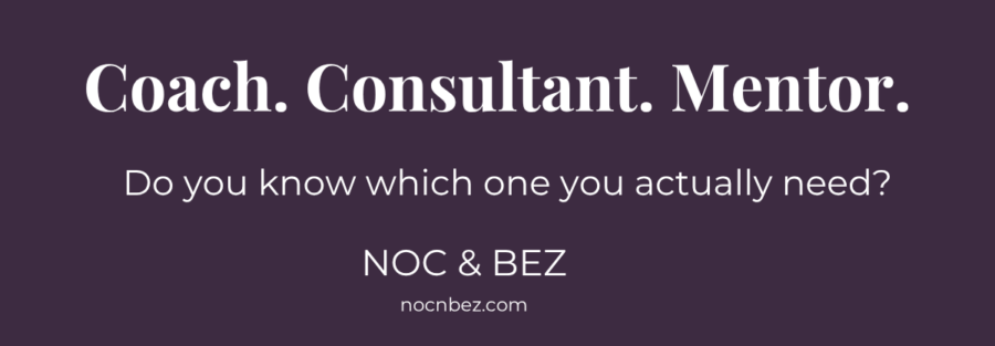 difference between business coach consultant and mentor