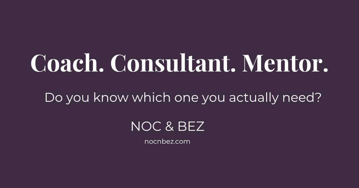 difference between business coach consultant and mentor