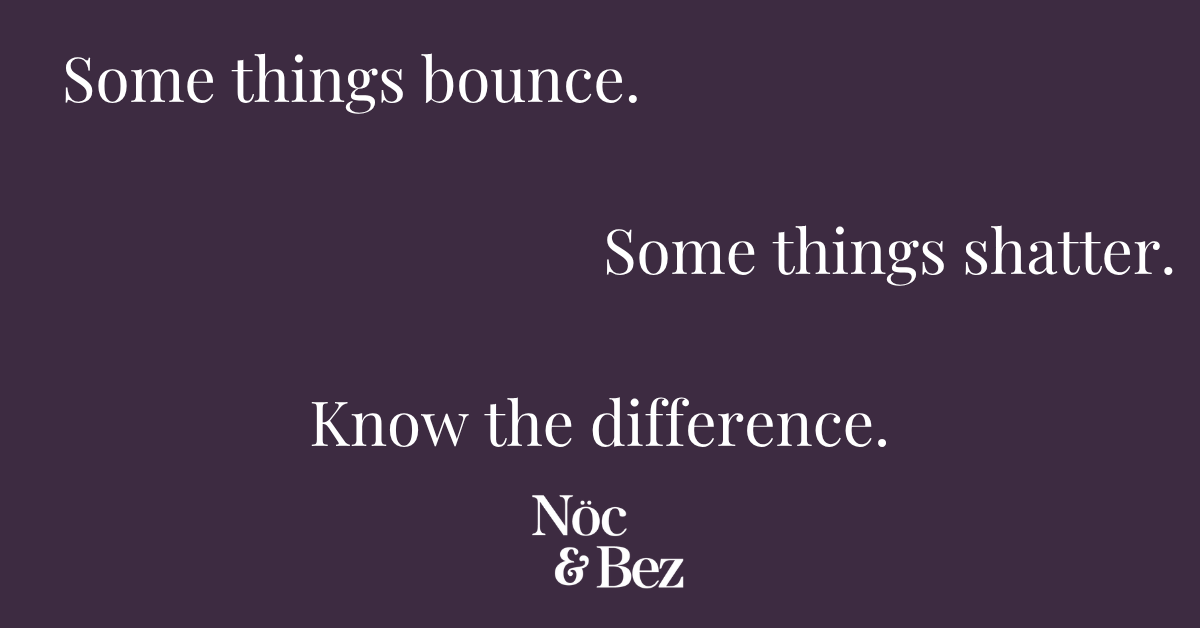 Rubber and glass business priorities framework for founders Noc and Bez